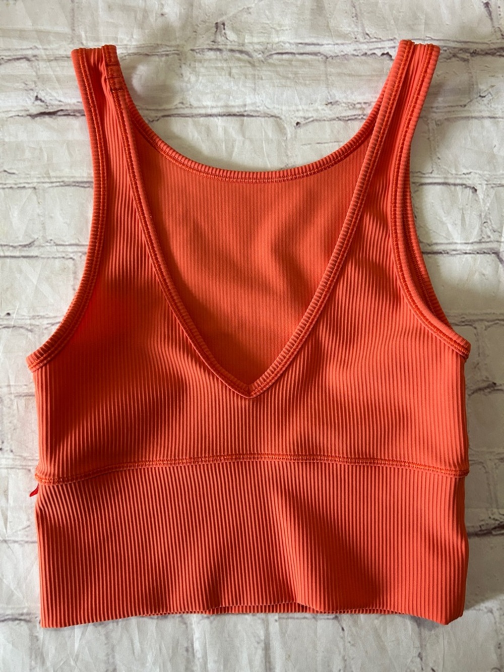Lululemon Ribbed Power Pivot Reversible Wear Tank Top Warm Coral Size 4 Small - Picture 5 of 6
